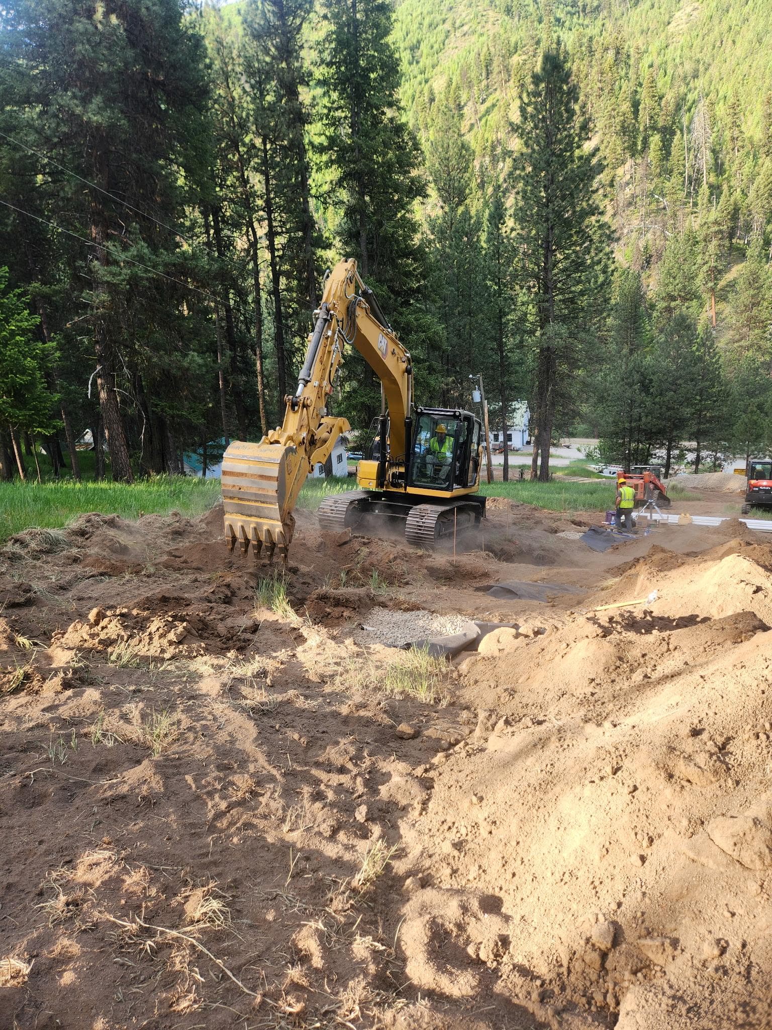 Wide excavation view